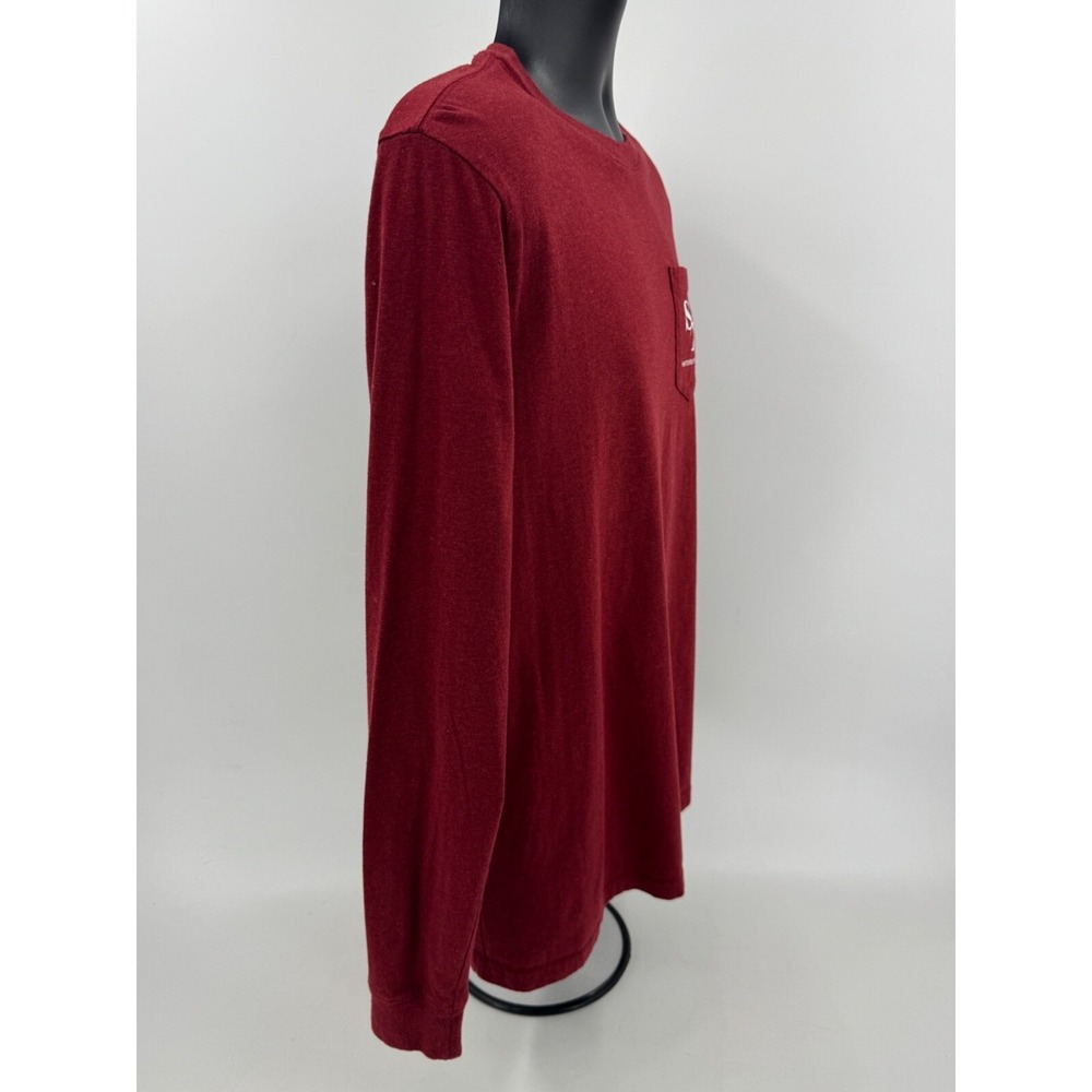 Southern Tide T-Shirt Mens Medium M Red Fish‎ Finder GPS Long Sleeve Tee Cotton - Picture 7 of 8